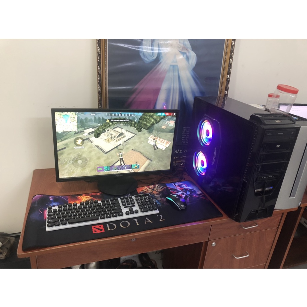 Máy tính I7 3770 , Máy bàn chơi game, Máy tính học online giá rẻ, màn hình asus 24 inh.