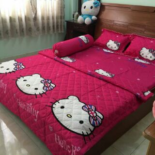 Bộ gra gối cotton polly 4 món cao cấp