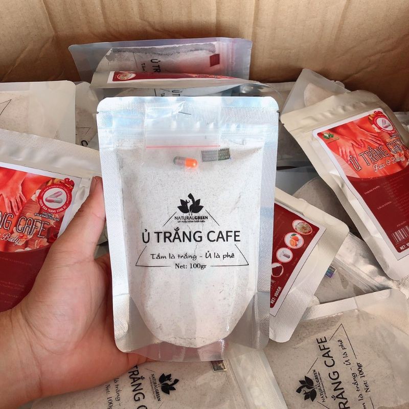 Ủ trắng cafe dùng cho face và body gói 100g