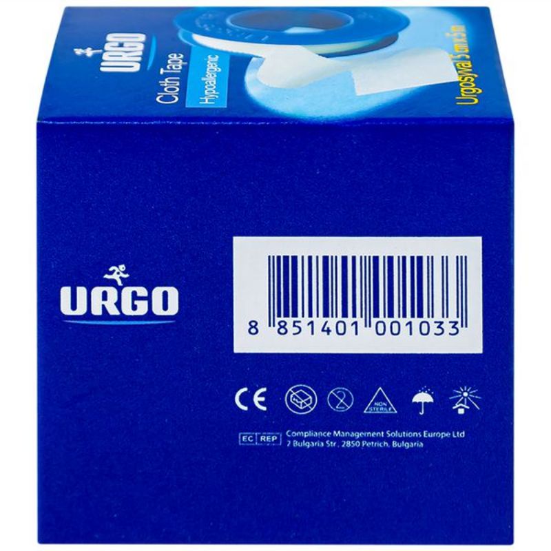 Băng keo lụa Urgosyval có độ dính lâu, dùng để băng các vết thương ngoài da