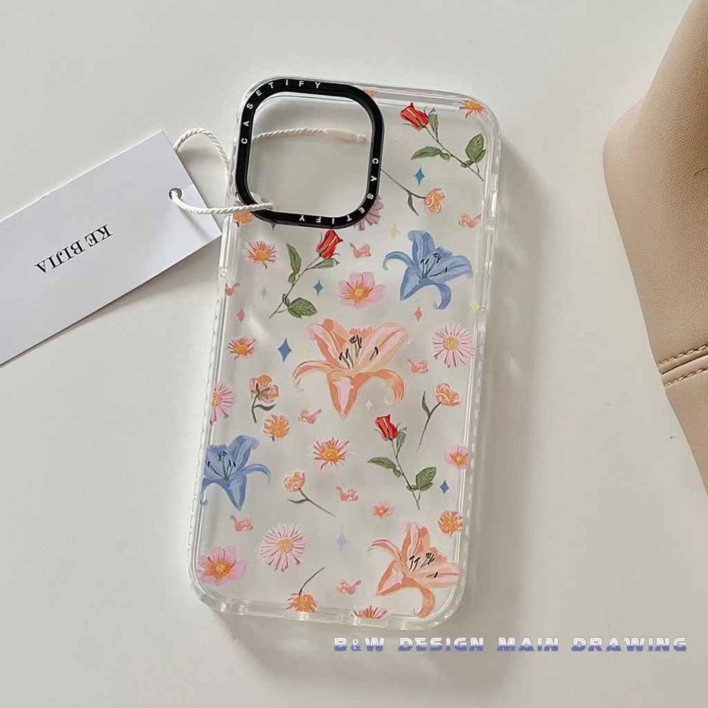 Ốp Điện Thoại Mềm Chống Sốc Chống Rơi Họa Tiết Hoa Cho iPhone 13 12 11 Pro MAX IX XS MAX XR 6 6s 7 8 Plus