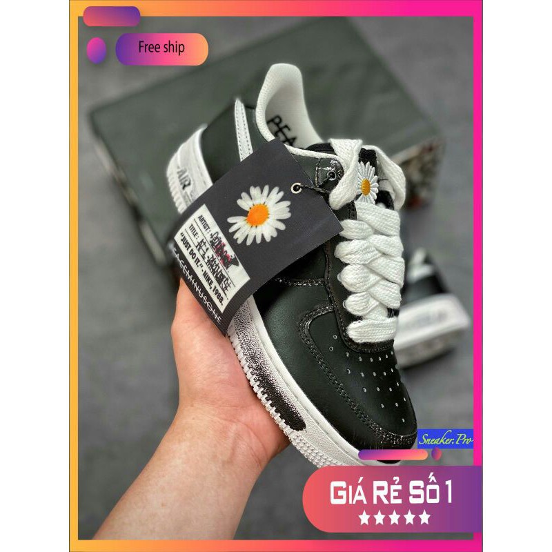 (FREE SHIP +VIDEO) Giày thể thao AIR FORCE 1 hoa cúc Peaceminusone Para-Noise By G-Dragon logo đỏ siêu hot siêu đẹp