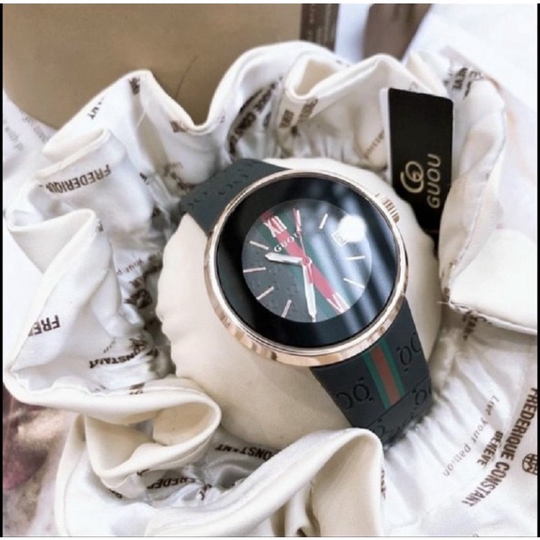 đồng hồ đeo tay thời trang nữ GUOU dây cao su silicon cao cấp mặt tròn chống nước chống xước sản phẩm hót nhất năm nay