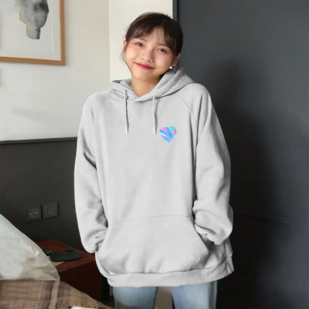 Áo Khoác Nỉ Hoodie Phản Quang Kim Cương Unisex Freesize Dưới 65 Kg | BigBuy360 - bigbuy360.vn