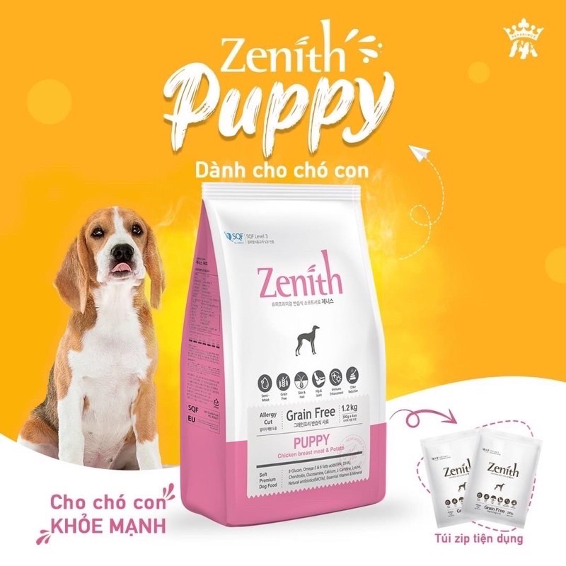 Thức ăn hạt mềm cho chó Zenith Puppy túi [ 3kg ]