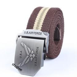 Thắt lưng nam vải dù mặt AirForce thời trang lính [cao cấp]