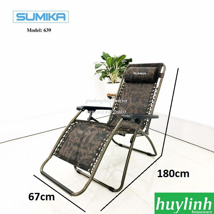 Ghế xếp gấp thư giãn Sumika 639 - Rộng 73cm - Tải trọng 300kg