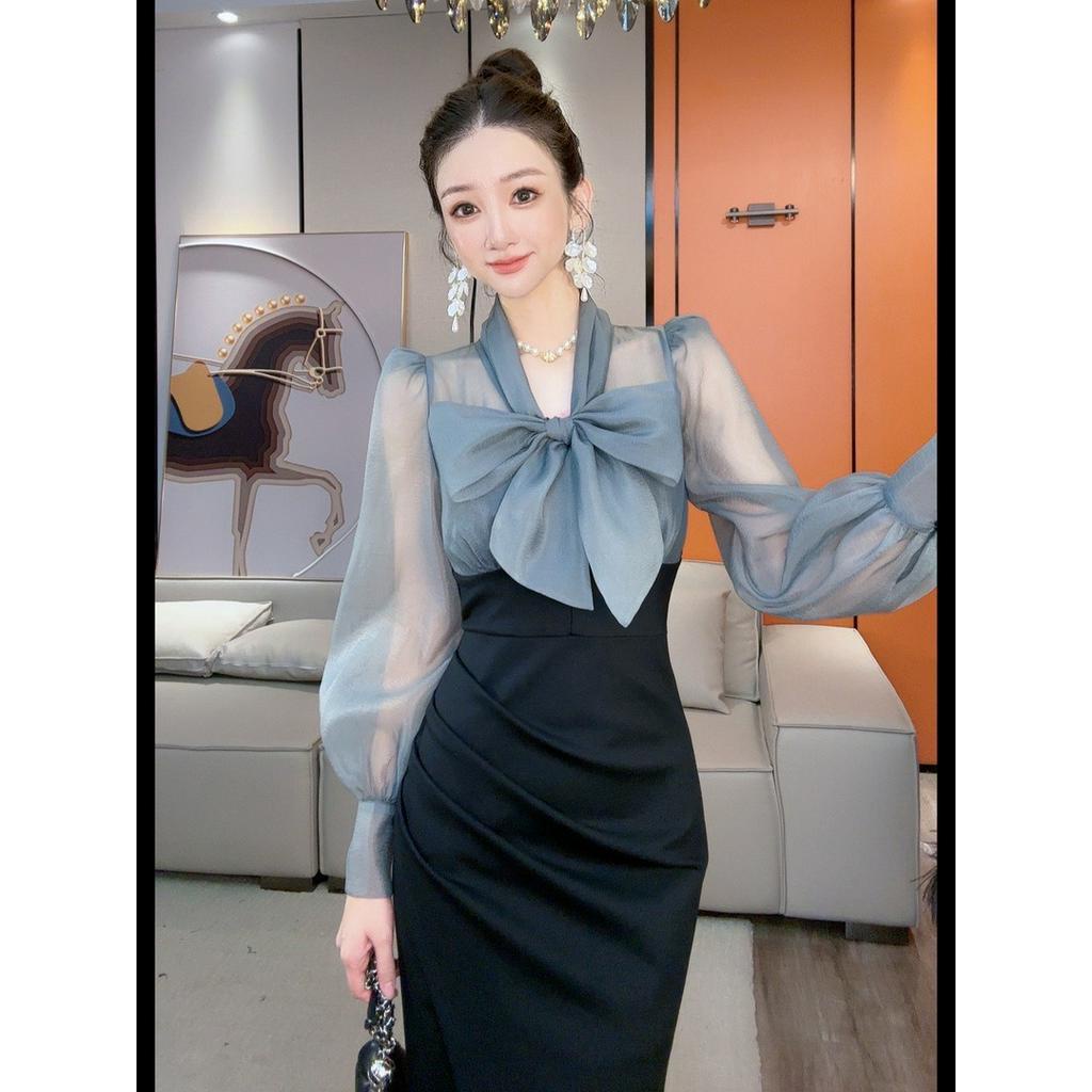 Set Váy Dài Tay, Chân Váy Ôm Body Phong Cách Công Sở Cao Cấp