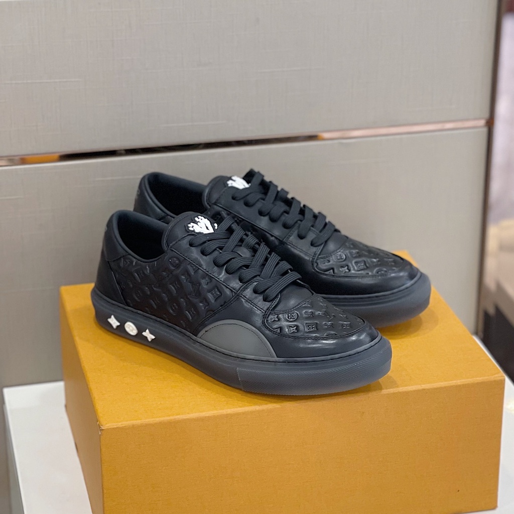 Giày thể thao nam da thật Louis Vuitton LV hoạ tiết thương hiệu dập nổi thời thượng