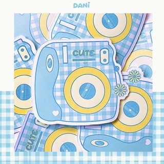 Sticker máy ảnh trang trí laptop, sổ vali....