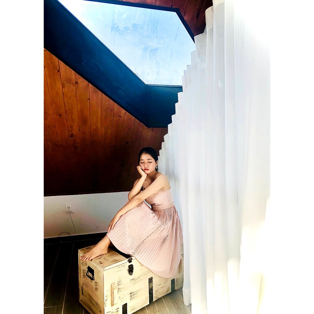 Iris Dress – Đầm dây xếp ly phối ren | BigBuy360 - bigbuy360.vn