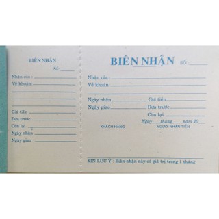 Sổ biên nhận