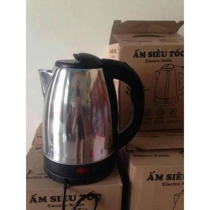 Ấm siêu tốc inox loại 1,8L nhanh sôi tự ngắt an toàn - Onemart