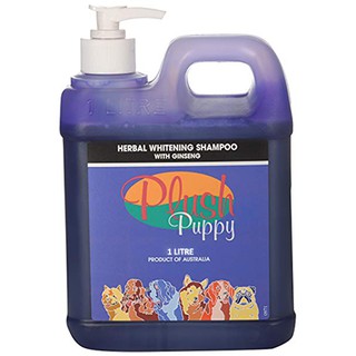 Dầu tắm trắng, giữ màu tinh chất sâm Plush Puppy 1Lít - Herbal Whitening Shampoo with Ginseng