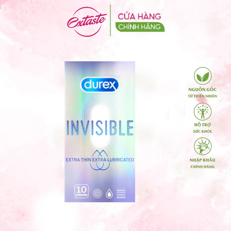 Bao cao su Durex Extra Thin Extra Lubricated siêu mỏng, siêu nhẹ Extaste