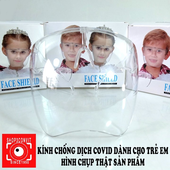 Kính chống dịch trong suốt PVC cho bé Face Shield