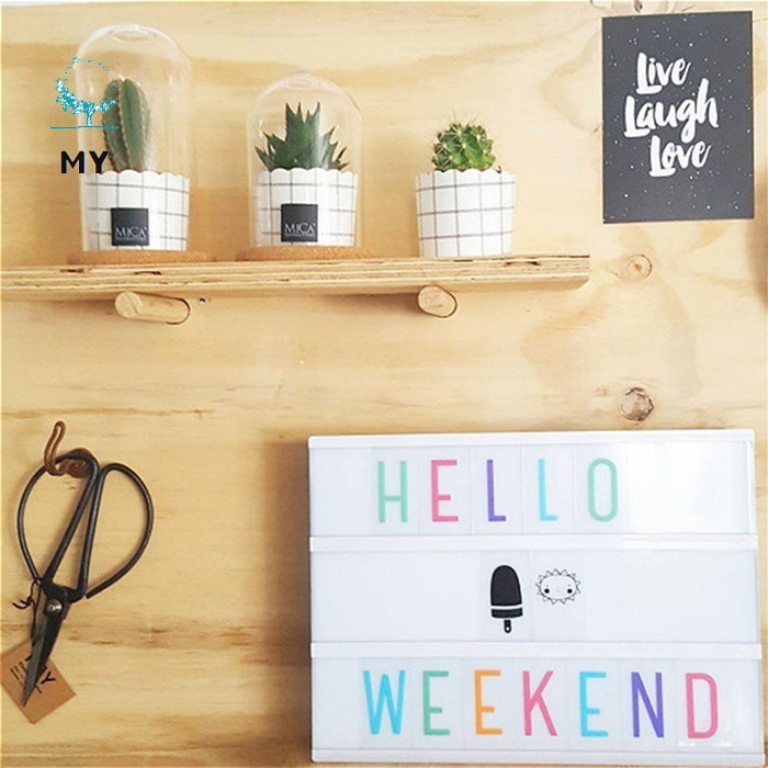 Hộp Đèn Led Gắn Chữ Dễ Thương