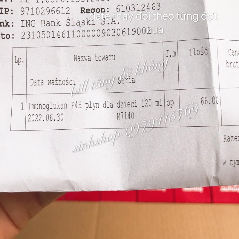 Sản phẩm imunoglukan cho bé