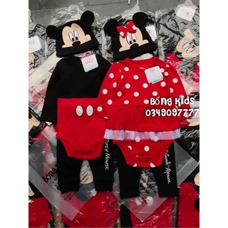 Set 3 Món Bé Trai & Bé Gái Mickey Minnie FOX