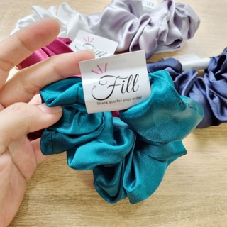 Thun buộc tóc lụa satin dây cột tóc scrunchies (cột tóc vải thanh lịch)