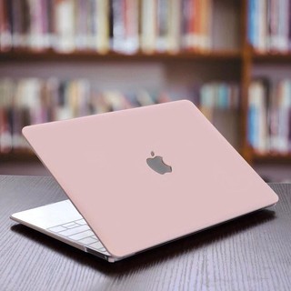 Ốp Macbook màu Hồng pastel đủ dòng (Tặng kèm nút chống bụi và bộ chống gãy sạc)