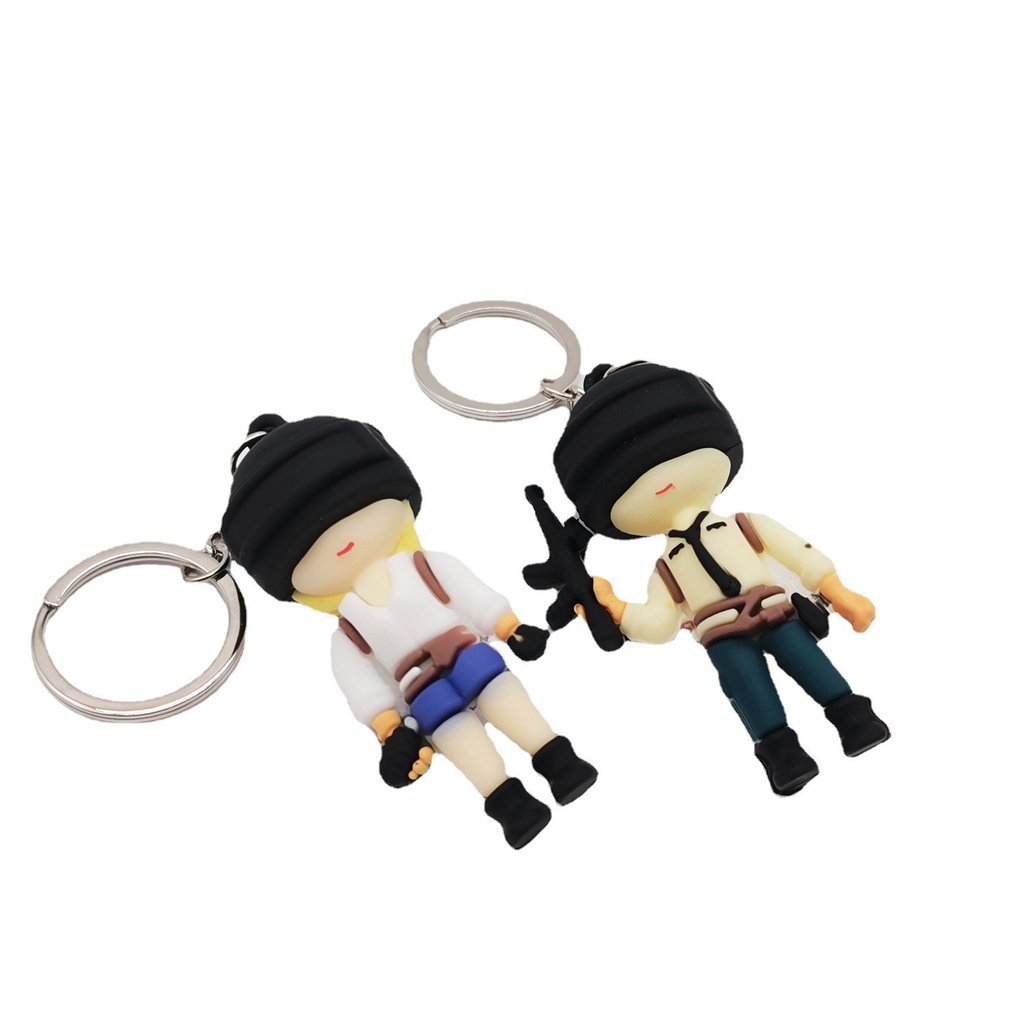 Móc khoá couple pug hoạt hình dễ thương dùng làm treo balo