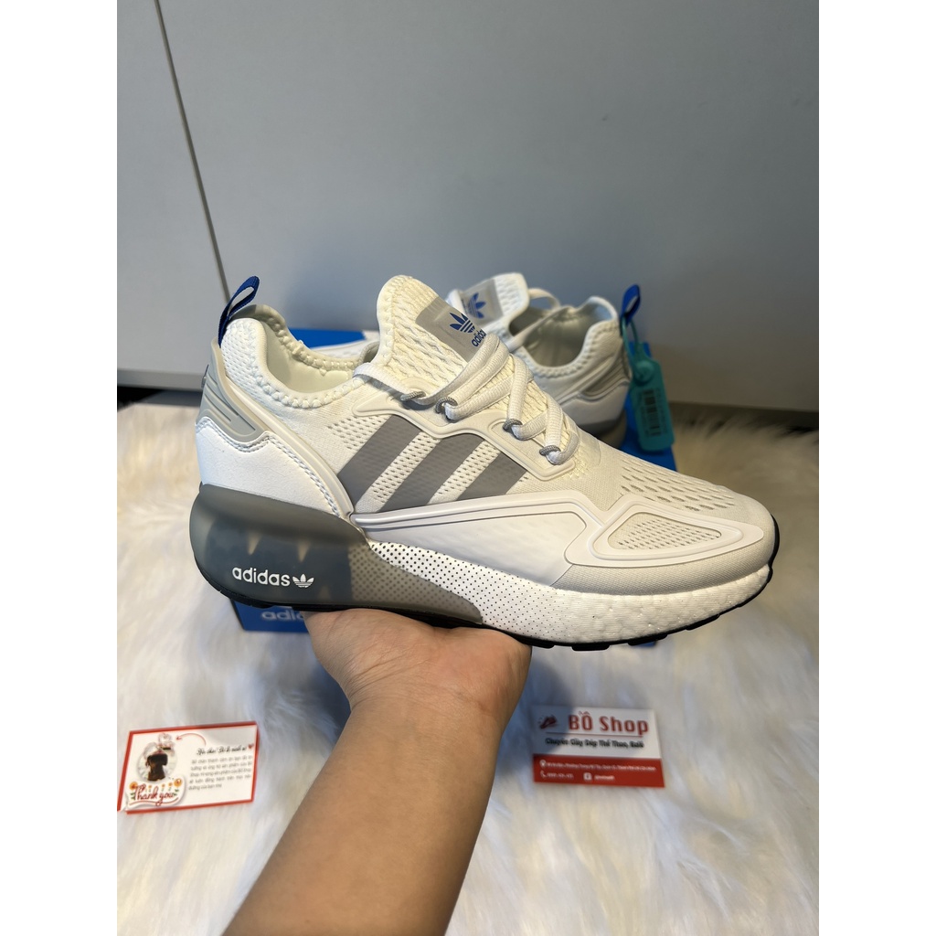 GIÀY THỂ THAO NAM NỮ ADIDAS ZX 2K BOOST WHITE CREAM BROWN NAVY