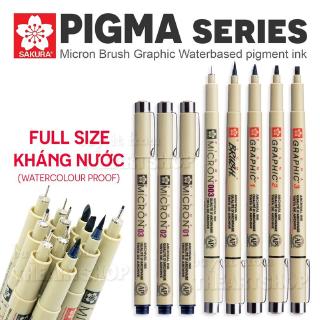  Bút Line đi Nét SAKURA PIGMA MICRON Chuyên Dụng 12 Kích Thước Tùy Chọn (0.03 - Ngòi Lông)