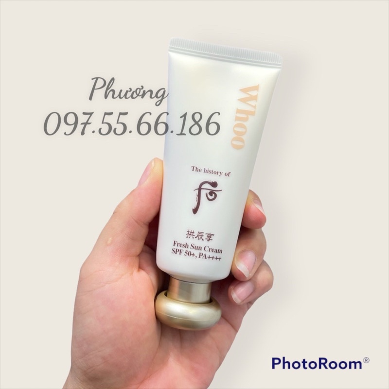 KEM CHỐNG NẮNG WHOO GONGJINYANG FRESH SUN CREAM 50ML( tách set)