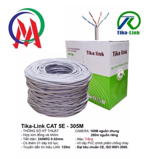 Thùng dây mạng cat5 Tika Link full 305m