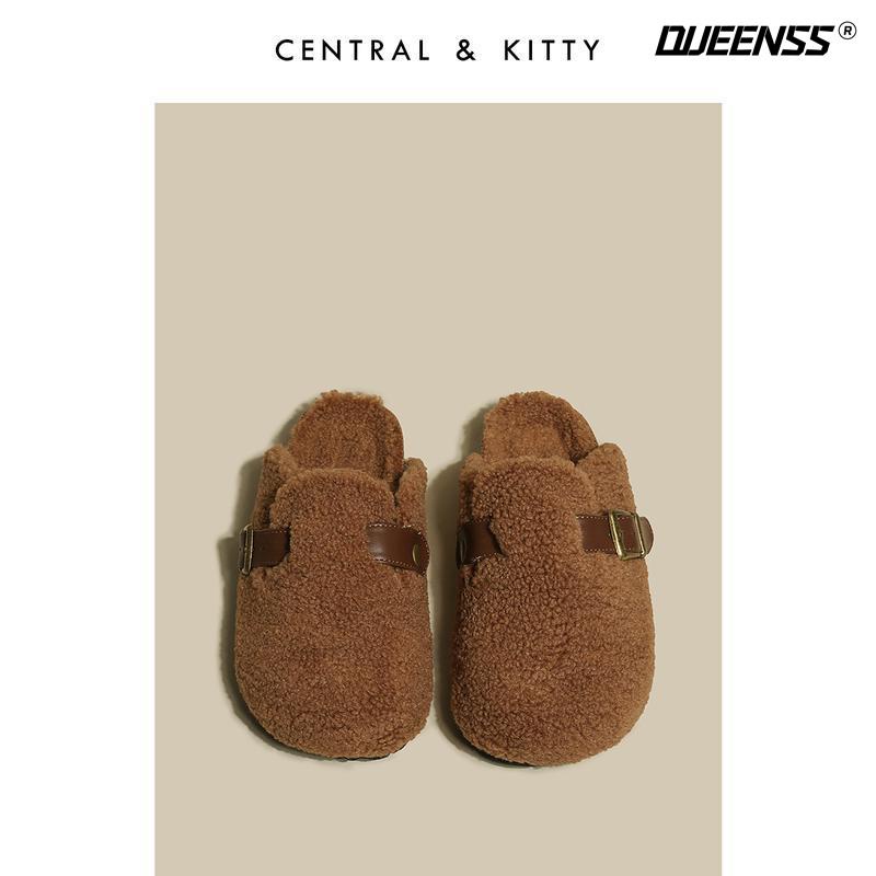 Dép Birkenstock Đế Dày Phối Lông Nhung Thời Trang Thu Đông Mới 2022 Dành Cho Nữ