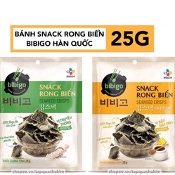 SNACK RONG BIỂN BIBIGO VỊ TRUYÊN THỐNG, VỊ BẮP MẬT ONG 25G