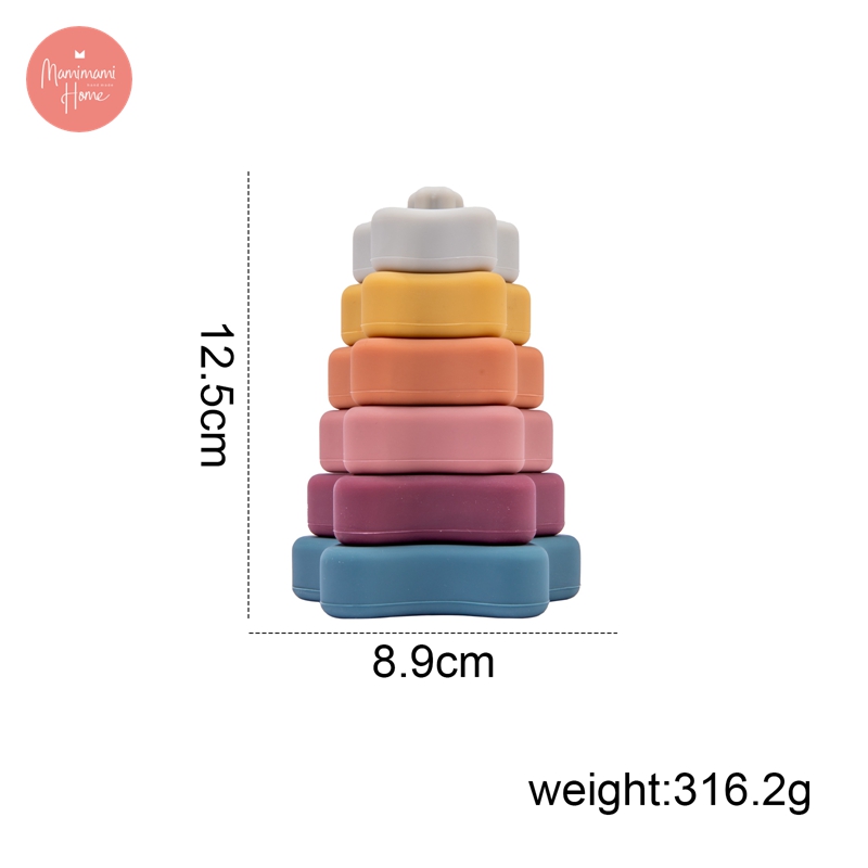 Đồ chơi khối lắp ráp MAMIMAMIHOME bằng silicone cấp thực phẩm giáo dục sớm cho bé