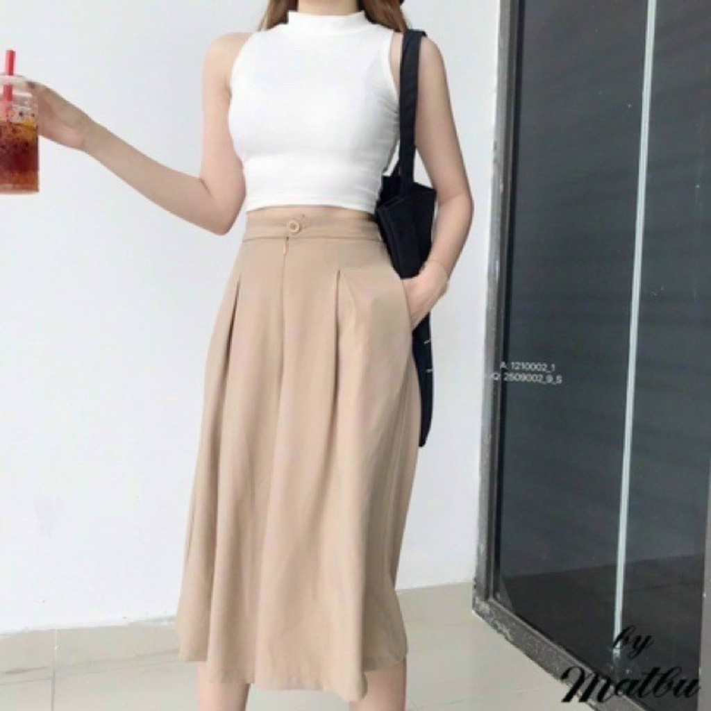 Quần giả váy chất đũi mat mẻ cho mùa hè mặc được mọi luc mọi nơi khach yeu ah hihi
