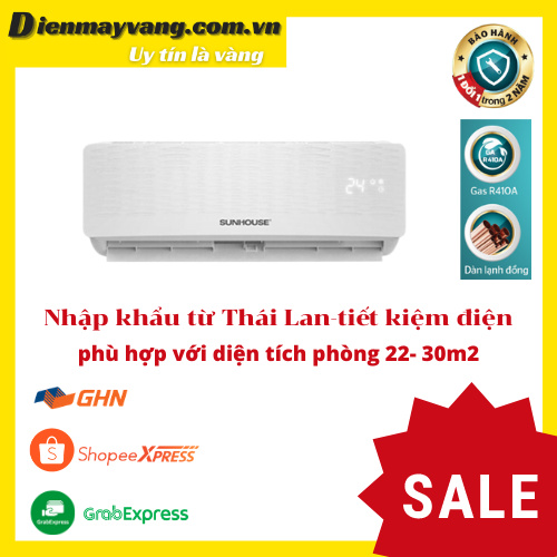 〖NHẬP KHẨU TỪ THÁI LAN 〗Máy lạnh một chiều 18000BTU SUNHOUSE SHR-AW18C110 - Làm lạnh nhanh, đa chế độ - Vận hành êm ái