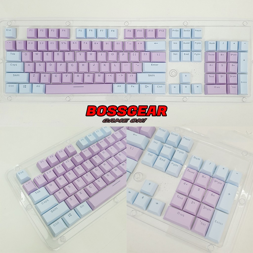 Bộ Keycap PBT 104 Phím Double Shot Xuyên LED ( Cherry Profile, Ansi layout )