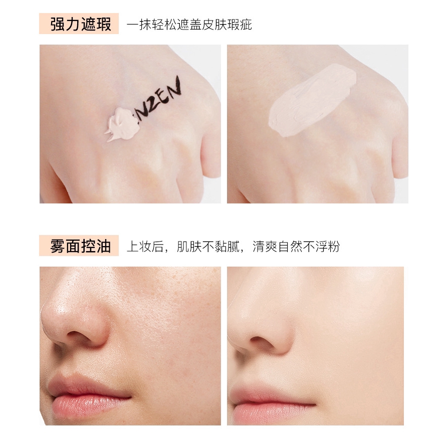 Kem nền BB dạng lỏng VENZEN che khuyết điểm dưỡng ẩm kiểm soát dầu lâu trôi cho da khô dung tích 30ml | BigBuy360 - bigbuy360.vn