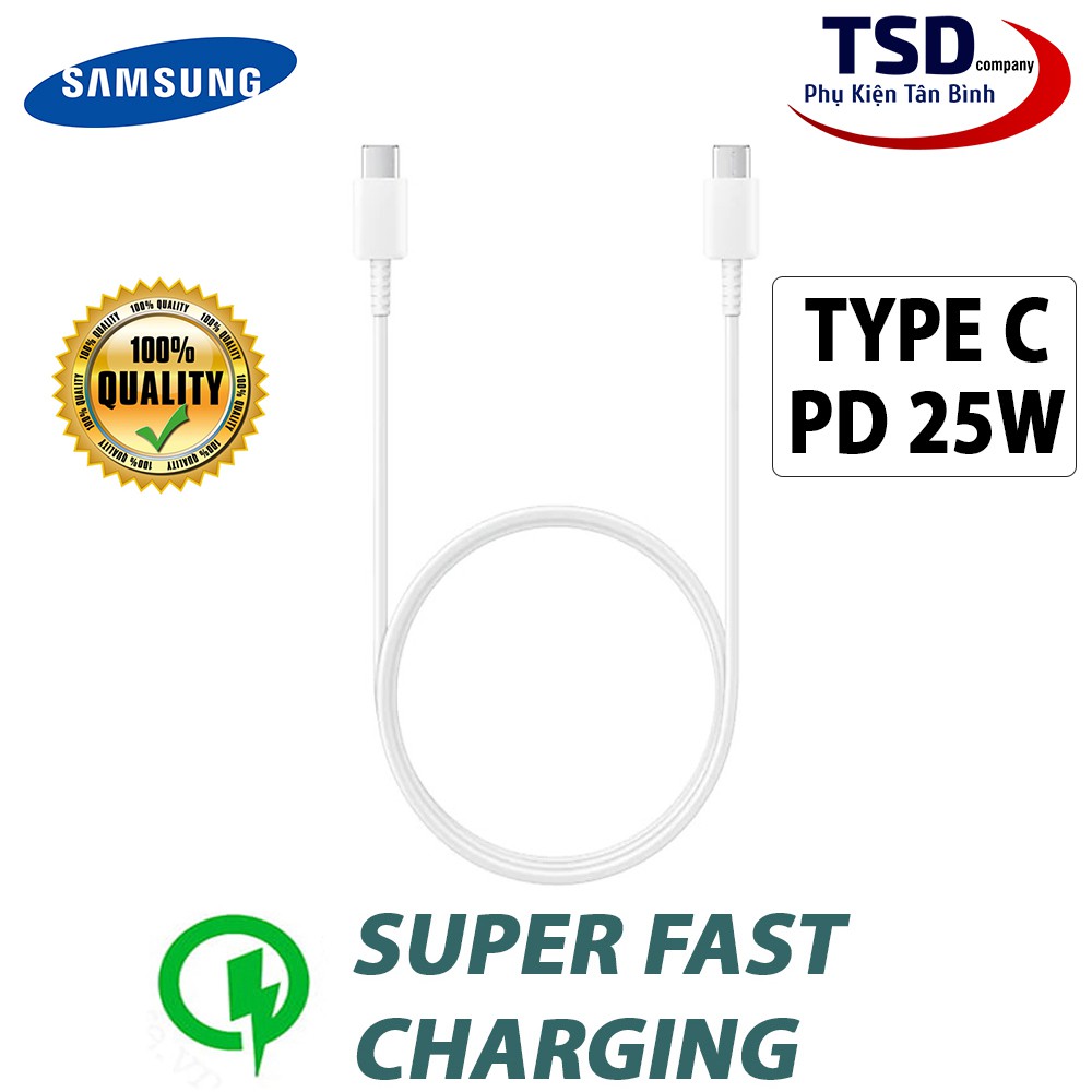 Cáp Sạc Nhanh Type C to Type C Samsung PD 25W Chính Hãng