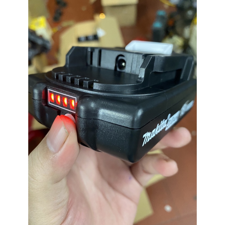 Pin Makita 5S - 1p 18v sạc adapter, vỏ in 2 màu , tem đáy như zin. BN.