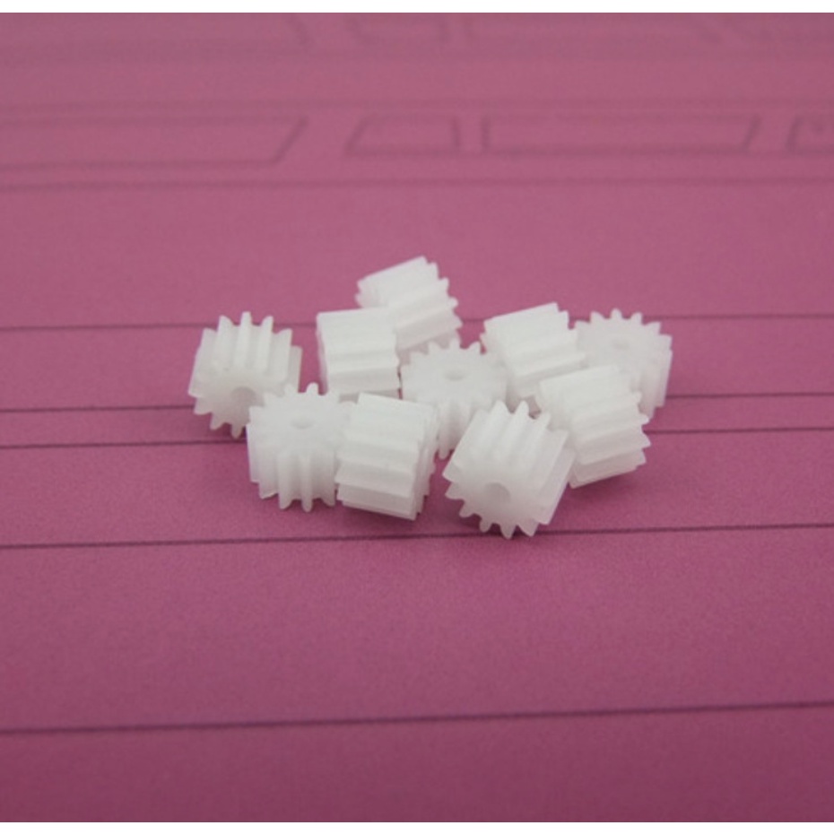 Bánh răng trục động cơ 13 răng lỗ trục 2mm chế tạo đồ chơi
