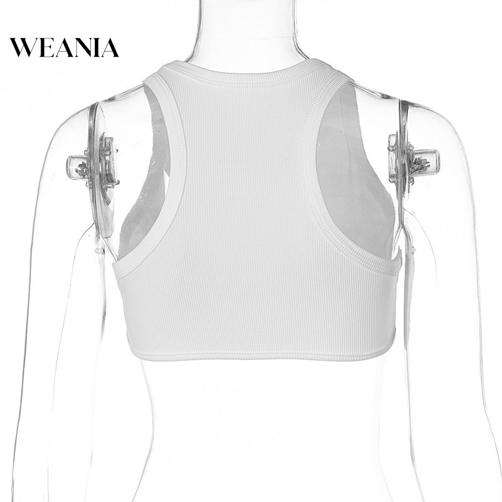 Áo Croptop Sát Nách Cổ Tròn Màu Trơn Thời Trang Mùa Hè Năng Động Cho Nữ