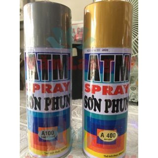 Sơn lọ xịt ATM SPRAY ,sơn phun mọi vật liệu, có bảng màu lựa chọn