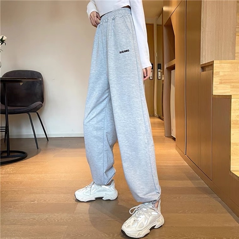 Quần jogger nữ dài ,quần ống rộng cạp chun bo gấu trơn chất thun siêu dày đẹp