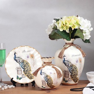 Sét đĩa và bình decor
