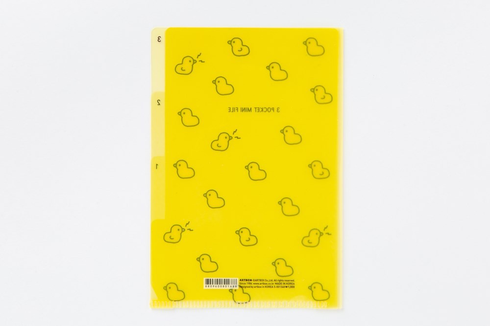 Bìa Tài Liệu Hàn Quốc ARTBOX 3 Ngăn Hình Chú Vịt Ngộ Nghĩnh Đáng Yêu