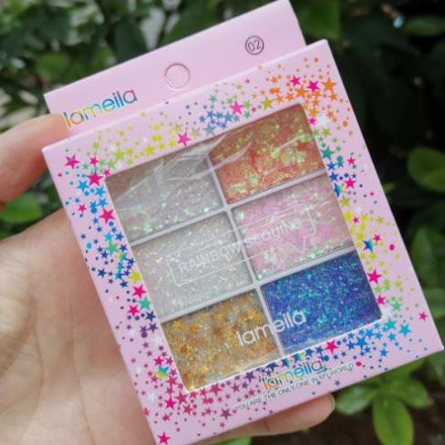 Nhũ Mắt 6 ô Lameila Rainbow Sequins No.5072