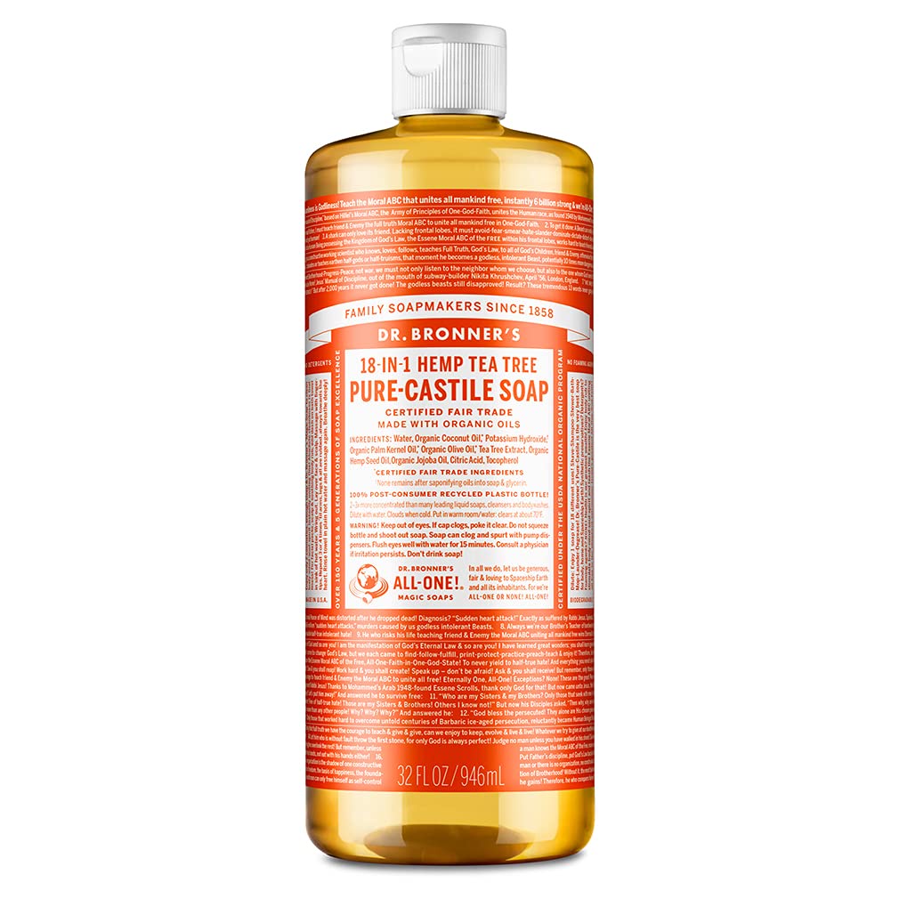 Xà Phòng hữu cơ 18 in 1 Dr Bronner's Sugar Soap 946ml Castile soap 16oz & 32oz