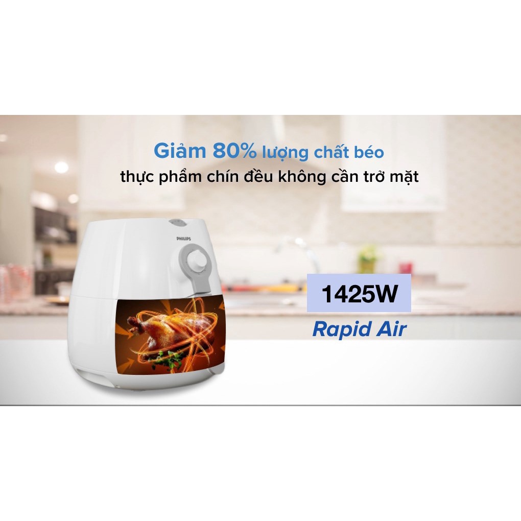 HD9216 - Nồi chiên không dầu Philips HD9216 2.4 lít 1425W - Hàng chính hãng - Smart House