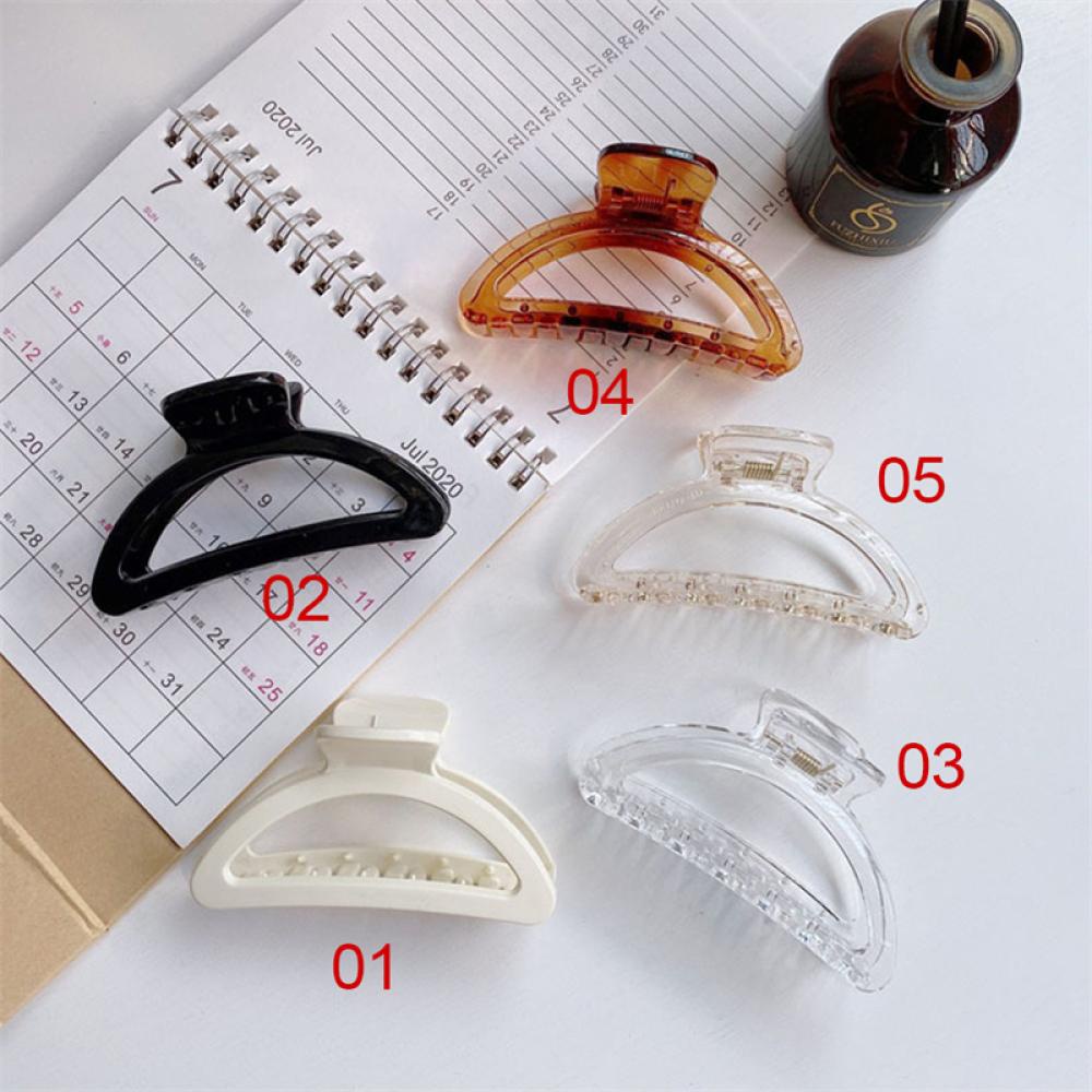 Kẹp Tóc Hình Quạt Rỗng Bằng Acrylic Đơn Giản J2R3