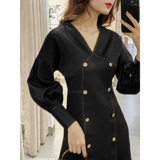 Ceci Cela - Đầm Tay Dài Cổ V Ceva